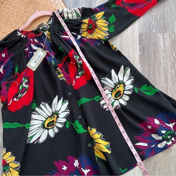 Nwt Tucker NYC the Classic Blouse in a great lawn floral Print women’s size M - Picture 6 of 10